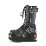 Zapatos Demonia Black Vegan Leather Trashville-250 - Image 4