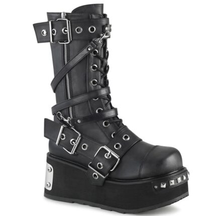 Zapatos Demonia Black Vegan Leather Trashville-250