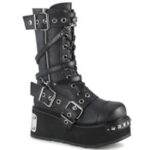 Zapatos Demonia Black Vegan Leather Trashville-250 - Image 6