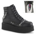 Zapatos Demonia Black Vegan Leather V-Creeper-565 - Image 6