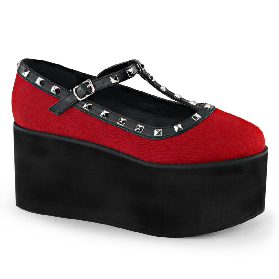 zapatos_demonia_red_canvas_click_07.jpg Zapatos Demonia Red Canvas Click-07 - Image 1