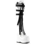 Zapatos Demonia White Stretch Patent Wave-315 - Image 6