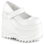 Zapatos Demonia White Vegan Leather Wave-32 - Image 2