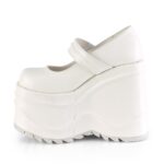Zapatos Demonia White Vegan Leather Wave-32 - Image 4